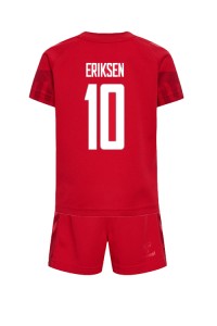 Danmark Christian Eriksen #10 Babyklær Hjemme Fotballdrakt til barn VM 2022 Korte ermer (+ Korte bukser)